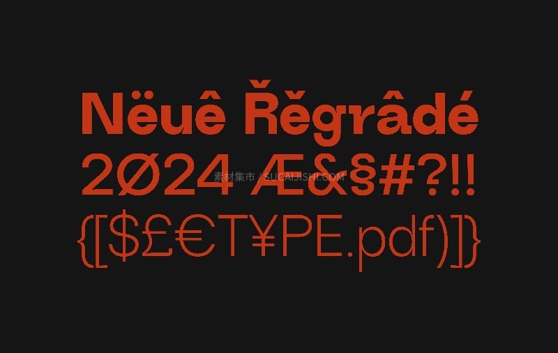 Neue Regrade 时尚无衬线字体，免费可商用